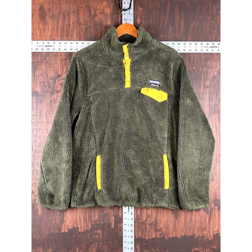 Gerry Hi Pule‎ Half Snap Sweater Fleece Sherpa Jacket Pullover Green Mens Large